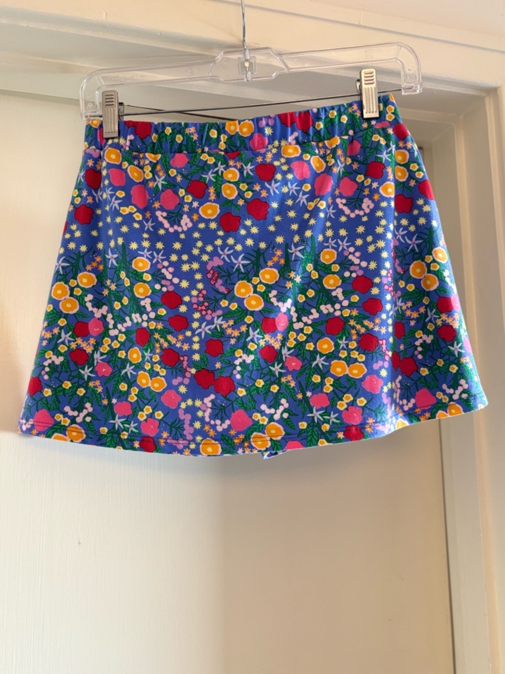NWT Nooworks Purple Floral Cheeky Skort size Small 97% cotton 3% Lycra - Picture 8 of 10